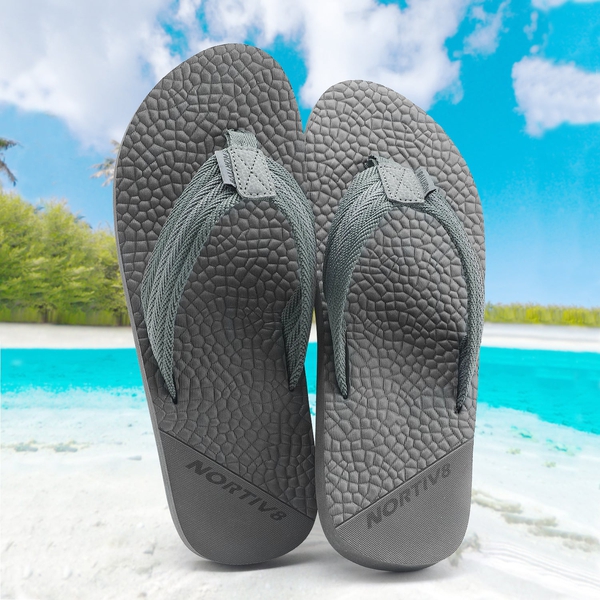 Men's Thong Flip Flops - GREY - 1