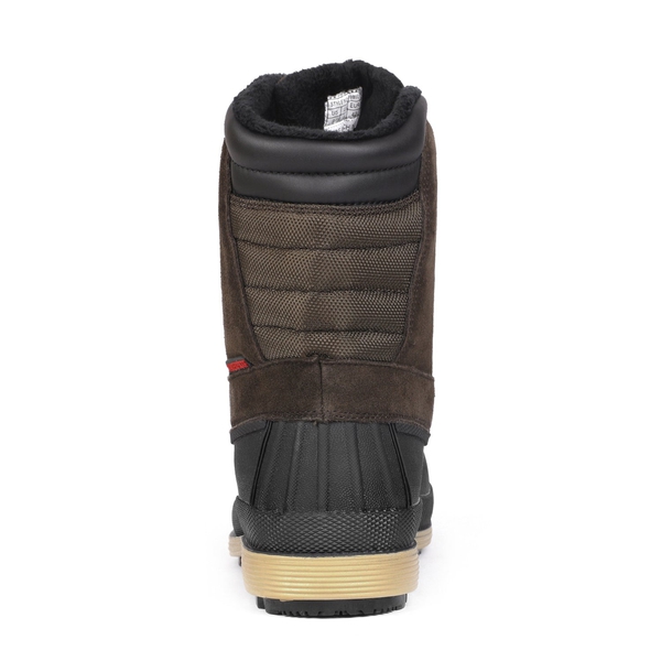 Men's Waterproof Winter Snow Boots - DARK BROWN BLACK - 5
