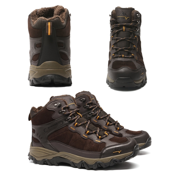 Men's Waterproof Winter Hiking Boots - BROWN - 2