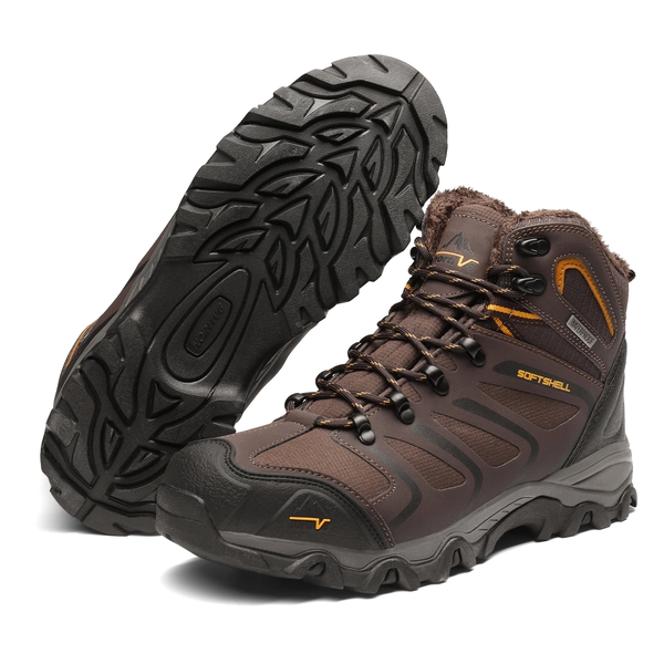 [Armadillo Series] Men's & Women's Warm Waterproof Hiking Boots - BROWN-BLACK-TAN - 3
