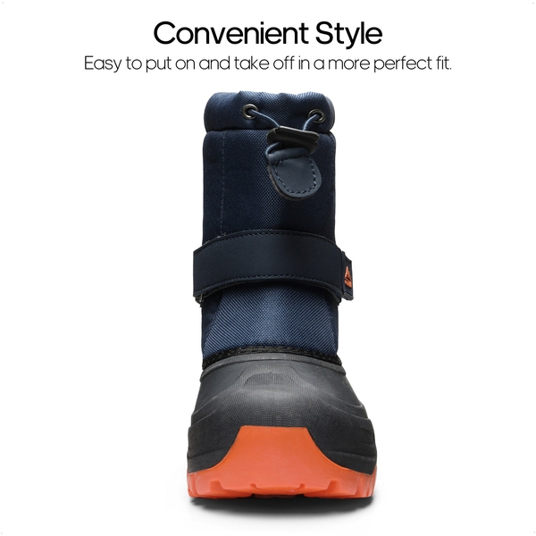 Kids Waterpproof Winter Snow Boots - NAVY BLUE - 1