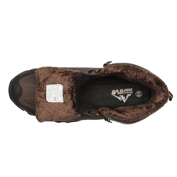 [Armadillo Series] Men's & Women's Warm Waterproof Hiking Boots - BROWN-BLACK-TAN - 4