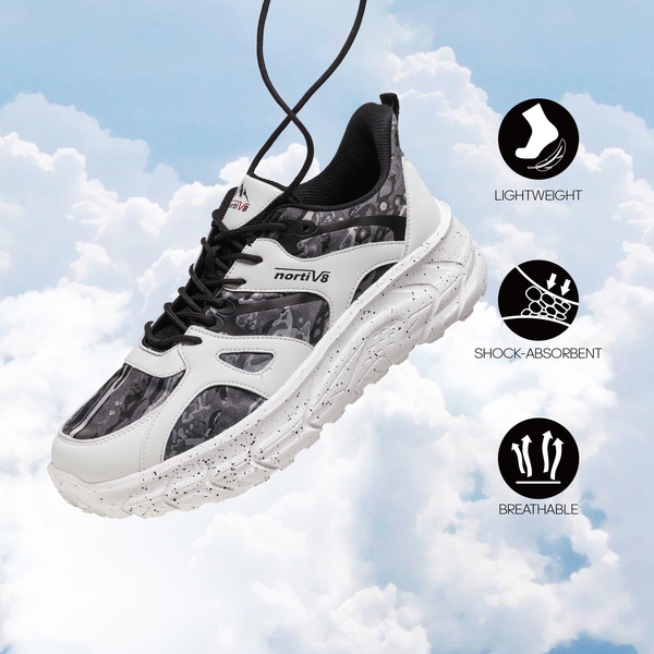 Men's Lightweight Running Shoes - WHITE - 2