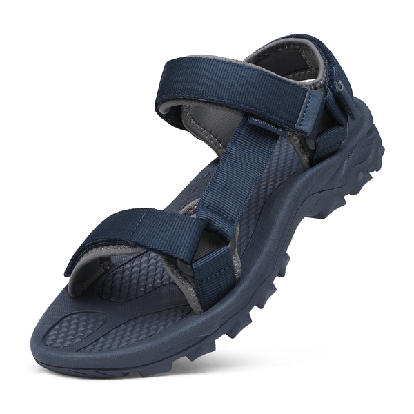 Men's Open Toe Sports Sandals - DARK BLUE GREY - 3