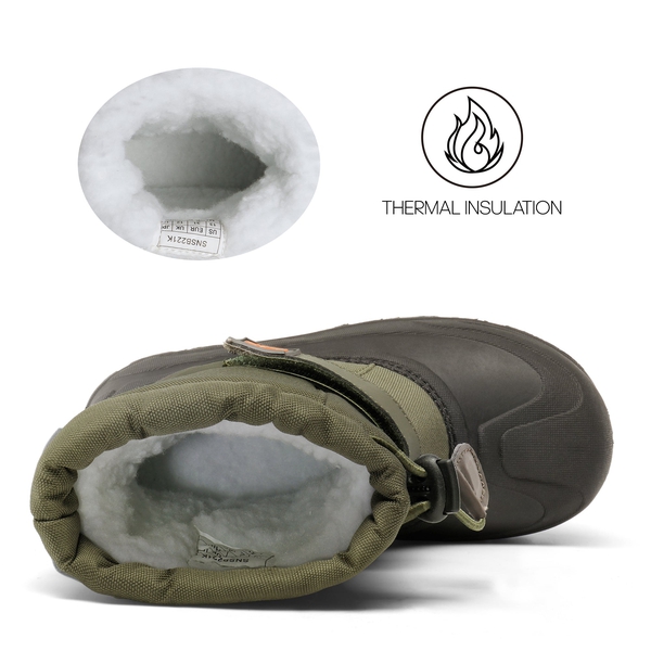 Kids Waterpproof Winter Snow Boots - ARMY GREEN - 1
