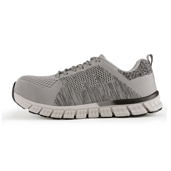 Men's Toe Cap Knitted Work Shoes - GREY - 1