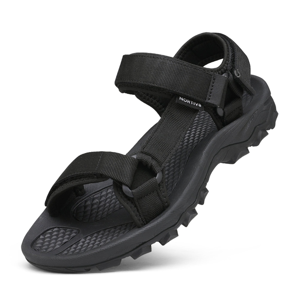 Men's Open Toe Sports Sandals - ALL BLACK - 5