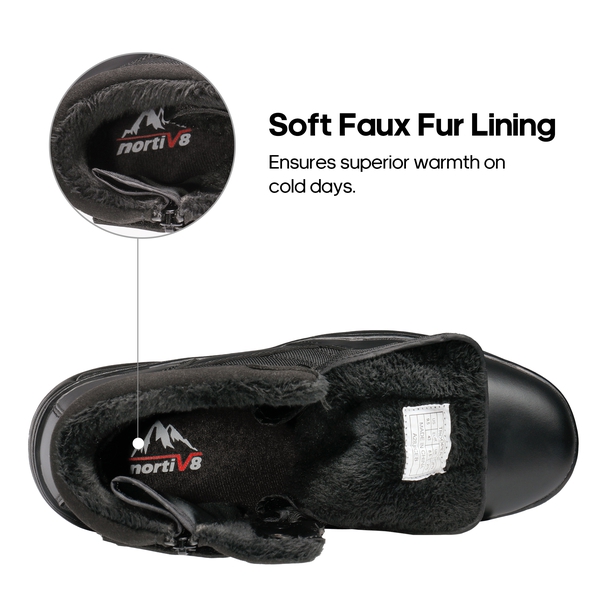 Men's Fleece Tactical Work Boots - BLACK - 2