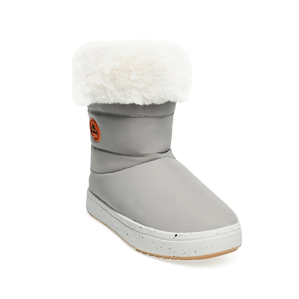 Women's Mid-Calf Water Resistant Winter Boots - LIGHT-GREY - 2