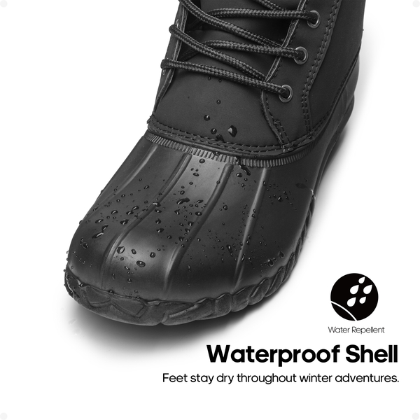 Women's Insulated Winter Duck Boots - BLACK - 3