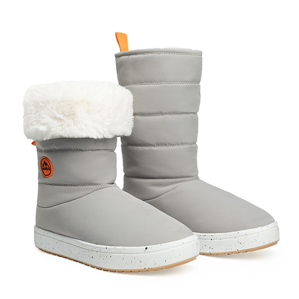 Women's Mid-Calf Water Resistant Winter Boots - LIGHT-GREY - 3