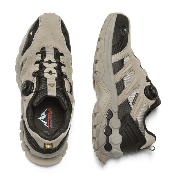 [Polar Bear Series] Men's Leather Non-Slip Hiking Shoes - GREY - 3