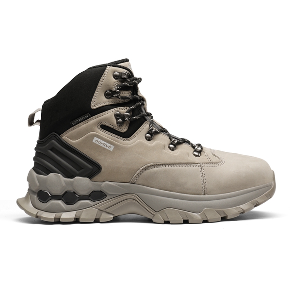 [Polar Bear Series] Men's Waterproof Trekking Trail Non-Slip Hiking Boots - GREY - 4