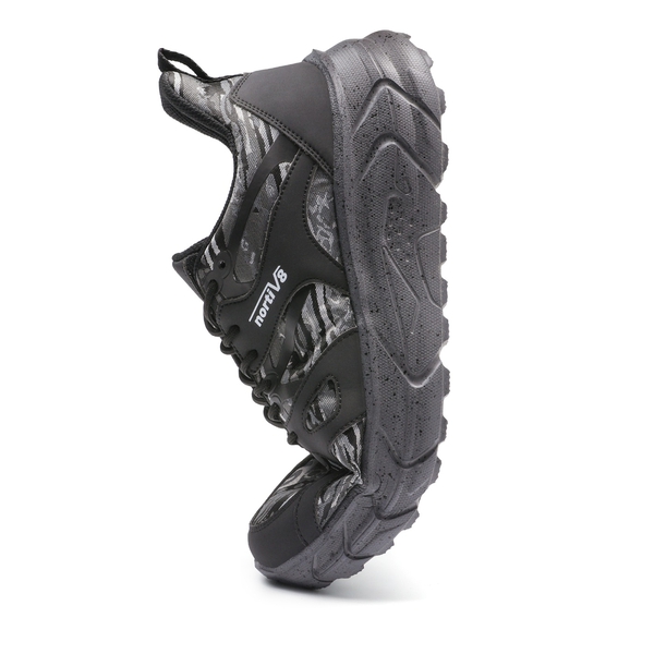Men's Lightweight Walking Sneakers - BLACK - 4