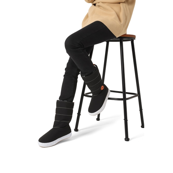 Women's Mid-Calf Water Resistant Winter Boots - BLACK - 5