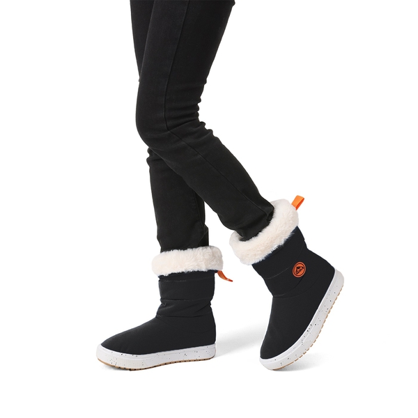 Women's Mid-Calf Water Resistant Winter Boots - BLACK - 4