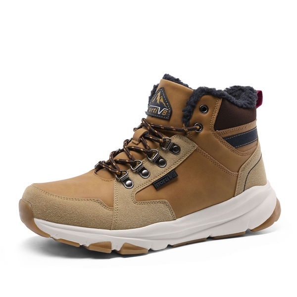 Men's winter shoes Warm lined snow boots  - BROWN -  0