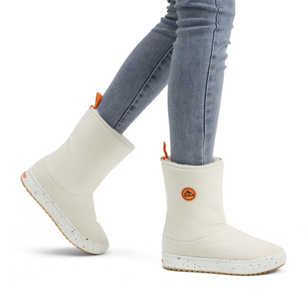 Women's Lightweight Fur Winter Boots  - BEIGE - 4