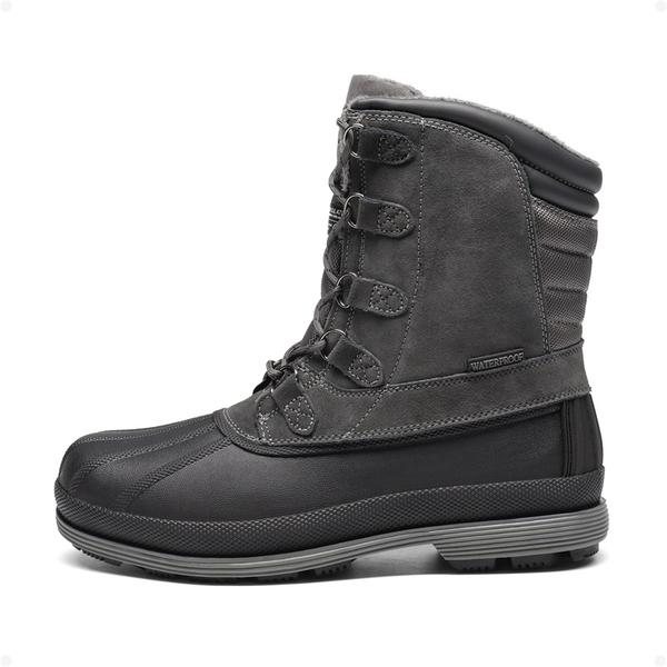 Men's Waterproof Winter Snow Boots - GREY-BLACK - 2