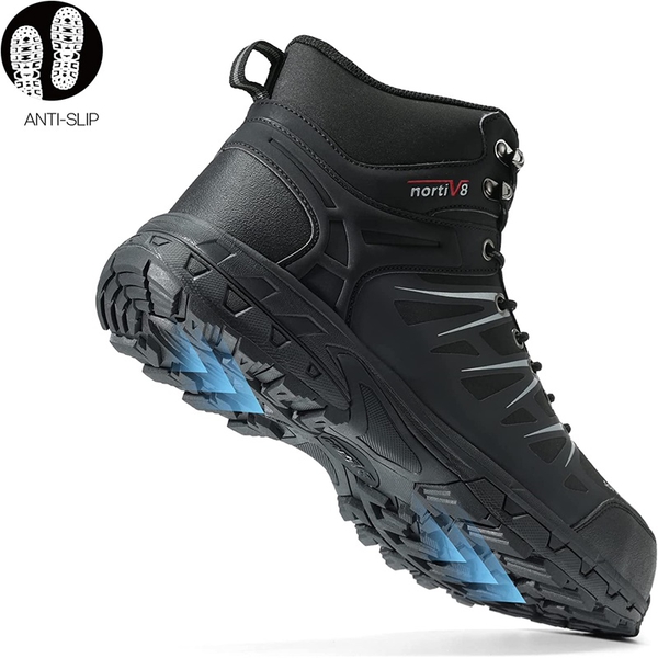 Men's Waterproof Steel-Toe Safety Boots  - BLACK - 1