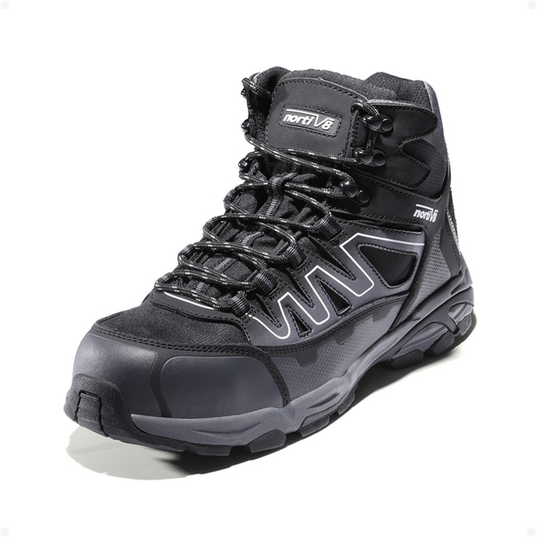 Men's Industrial Safety Work Boots - GREY-BLACK -  0
