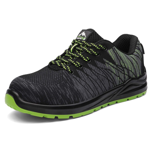 Men's Non-Slip Work Shoes - BLACK-GREEN -  0