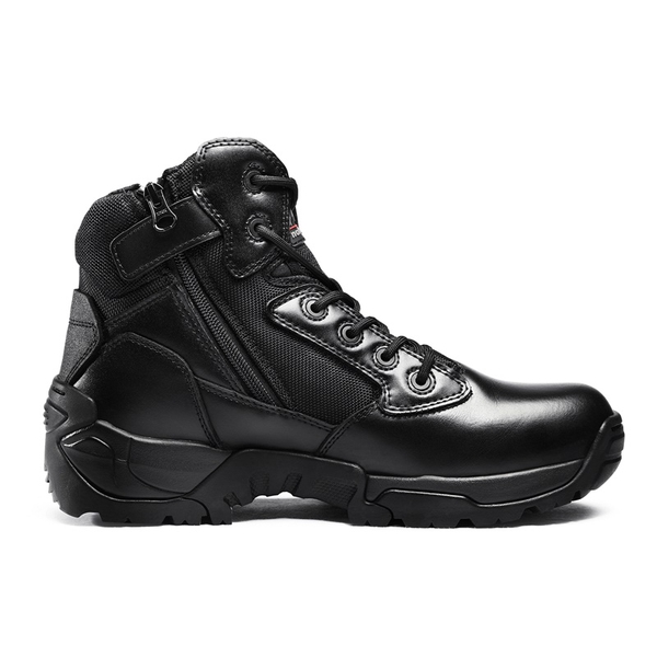 Men's Military Tactical Wide Work Boots【Wide Fit】 - BLACK - 2