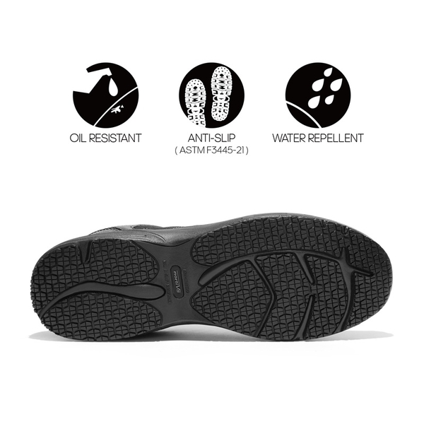 Men's Kitchen/Restaurant Oil Resistant Work Shoes  - BLACK - 3