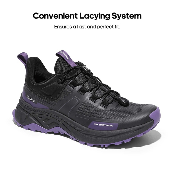 [Gladiator] Women's Lightweight Comfort Hiking Shoes - BLACK-PURPLE - 1