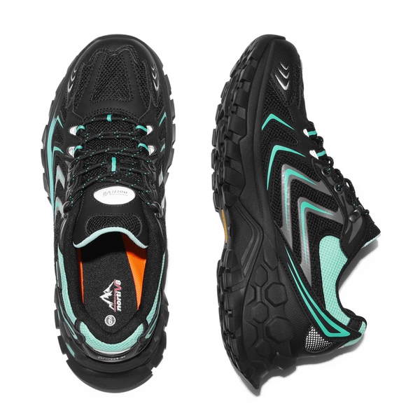 [Polar Bear Series] Men's Breathable Hiking Shoes - BLACK-BLUE - 3