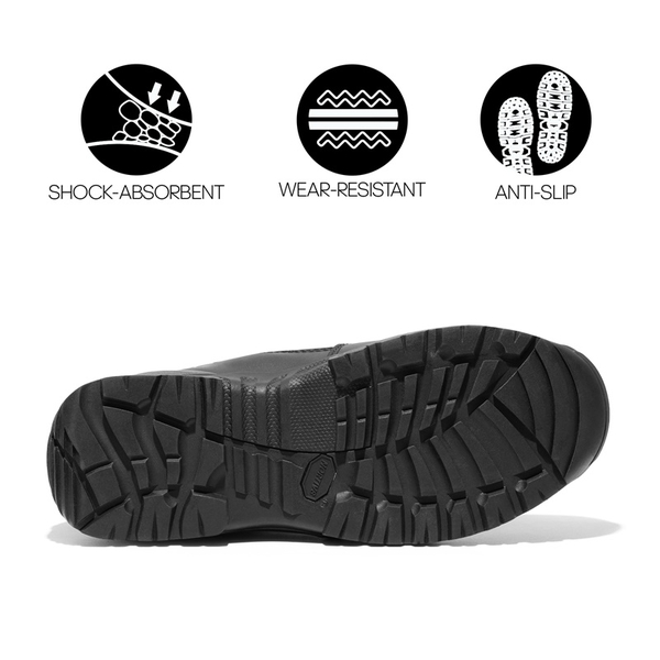 Men's Safety Steel Toe Work Boots - BLACK - 2