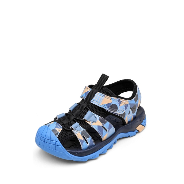 Kids Closed Toe Lightweight Athletic Sandals - BLUE BLACK YELLOW -  0