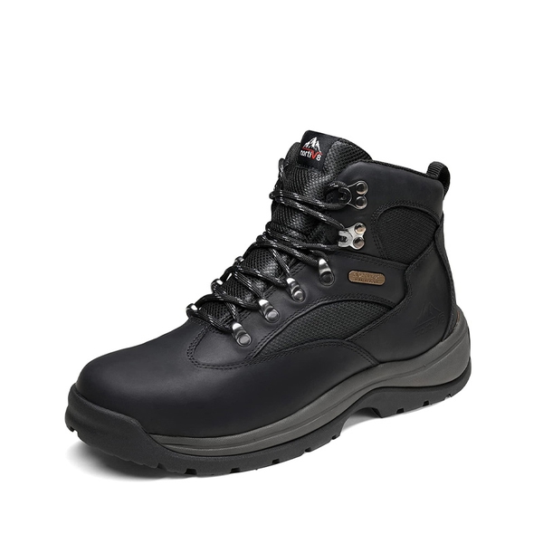 Men's Steel Toe Work Boots - BLACK -  0