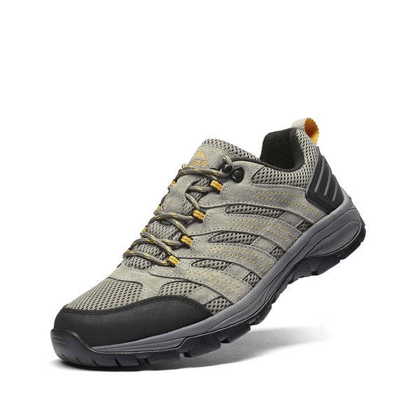 Men's Lightweight Trekking Shoes - GREY -  0