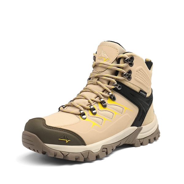 Women's Cap-Toe Waterproof Hiking Boots - KHAKI -  0