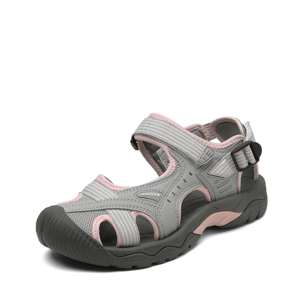 Women's Closed Toe Athletic Sport Sandals - GREY PINK -  0