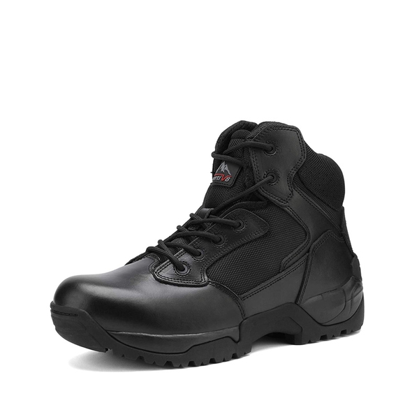 Men's Steel Toe Cap Work Boots - BLACK -  0