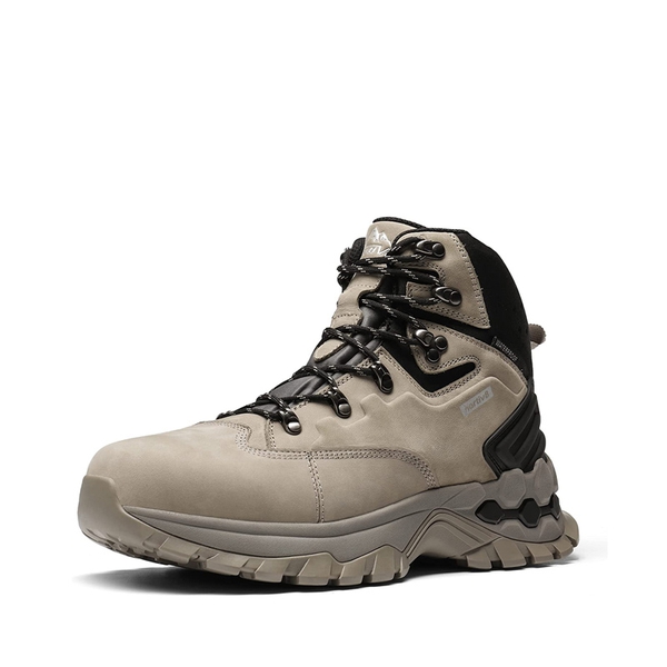 [Polar Bear Series] Men's Waterproof Trekking Trail Non-Slip Hiking Boots - GREY -  0