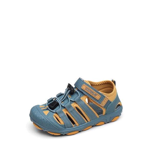 Kids Closed Toe Athletic Outdoor Sandals - BLUE YELLOW -  0