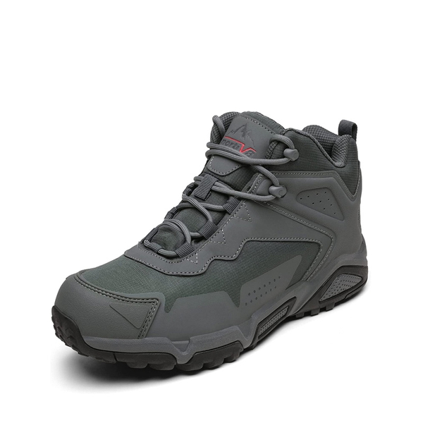 Men's Waterproof Synthetic Leather Hiking Boots - GREY -  0