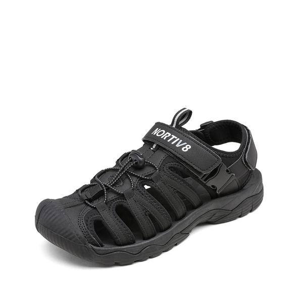 Men's Closed Toe Outdoor Hiking Sandals - BLACK -  0