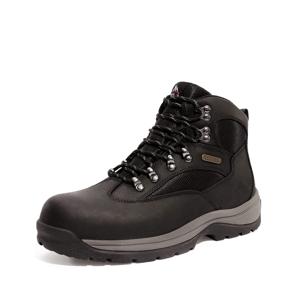 Men's Waterproof Backpacking & Hiking Boots - BLACK -  0