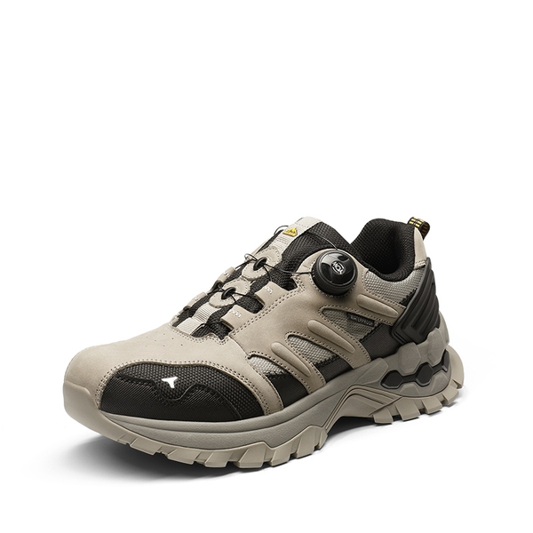[Polar Bear Series] Men's Leather Non-Slip Hiking Shoes - GREY -  0