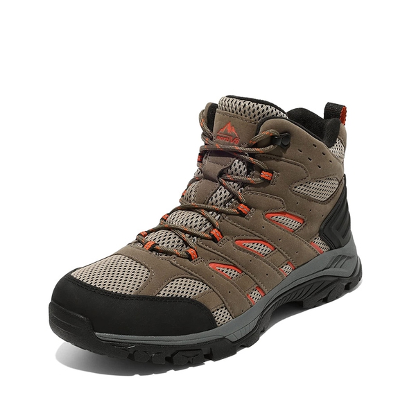 Women's Lightweight Waterproof Hiking Boots - BROWN-ORANGE -  0