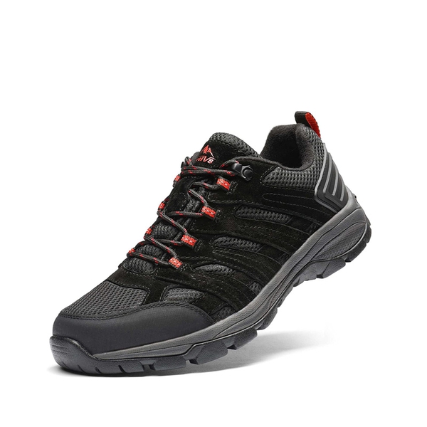 Men's Lightweight Trekking Shoes - BLACK -  0