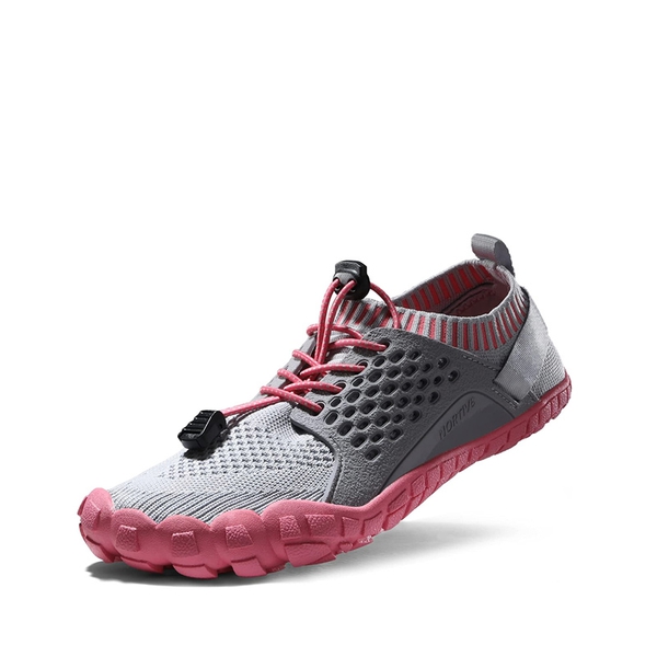 Women's Quick-Dry Aqua Water Shoes - LIGHT GREY WATERMELON RED -  0