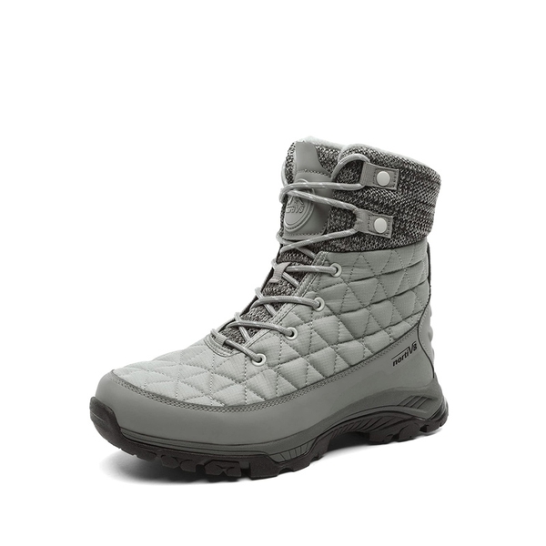 Women's Lace Up Winter Snow Boots - BEIGE -  0