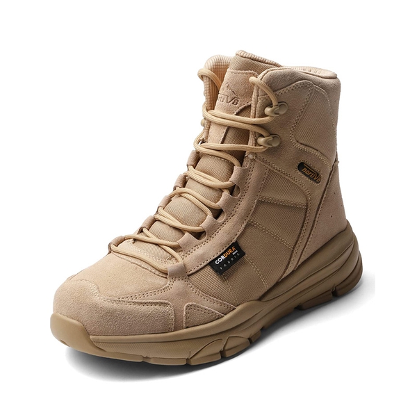 Men's Waterproof Lightweight Military Work Boots - SAND -  0