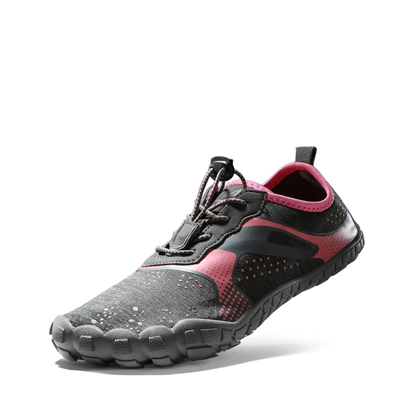 Women Water Shoes for Beach, Lake & More - GREY WATERMELON RED -  0