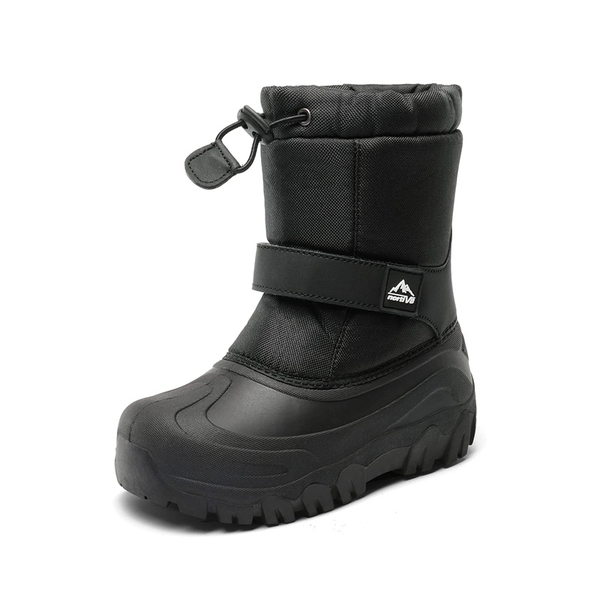 Kids Waterpproof Winter Snow Boots - BLACK -  0
